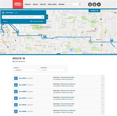 Rtd denver next ride - Bus. Train. Light Rail. Schedules. Scott Weiser. Finding out when your bus is going to arrive at your preferred stop is easier now that RTD has launched its improved Next Ride …